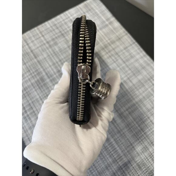 BVLGARI Be Zero One Leather/Canvas Zip Around Long Purse Wallet Black - Nice One - Picture 4 of 12